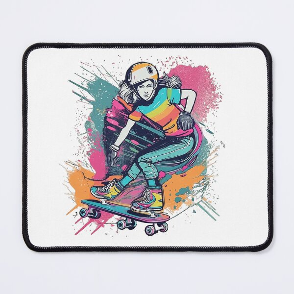 Item preview, Skateboarding Girl - Cool Skateboarder Art for Skater Girls designed and sold by Vlad-Nik001.