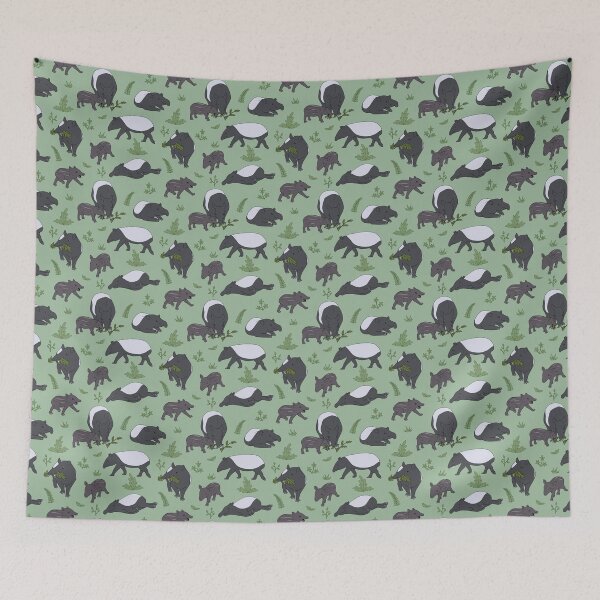 Item preview, Tapir Family in Green designed and sold by PaperRain.