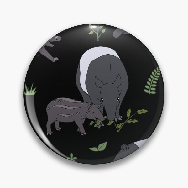 Item preview, Tapir Family in Black designed and sold by PaperRain.