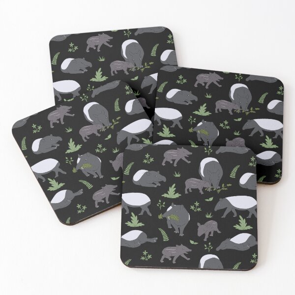 Item preview, Tapir Family in Black designed and sold by PaperRain.
