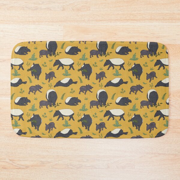 Item preview, Tapir Family in Yellow designed and sold by PaperRain.
