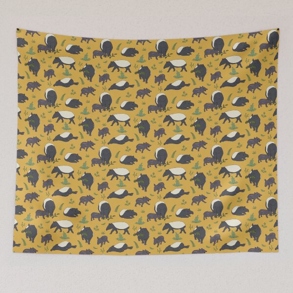 Item preview, Tapir Family in Yellow designed and sold by PaperRain.