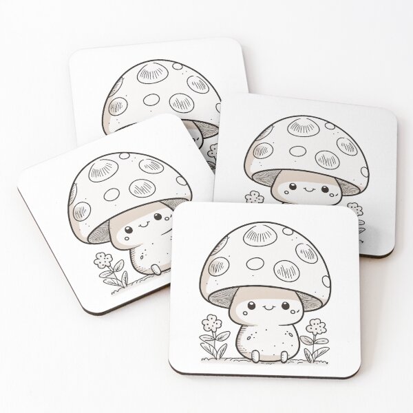 Item preview, Add Some Cuteness to Your Life with our Cute Kawaii Mushroom Toadstool Sticker designed and sold by TVBArchive.