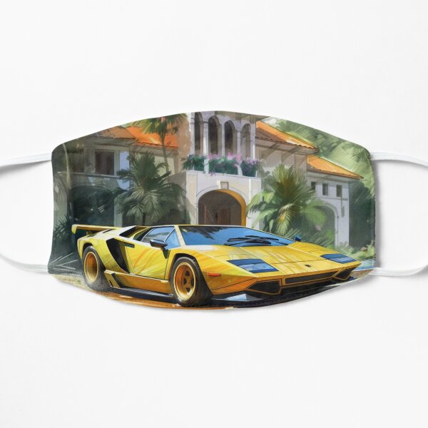 claasic lamborghini countach Mask for Sale by LewisJWards