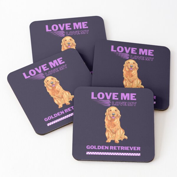Item preview, Love me  and love my Golden Retriever designed and sold by ZubiyaArt.