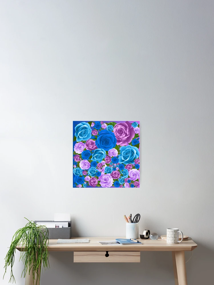 Thumbnail 2 of 3, Poster, Cool Roses designed and sold by LapillusDesigns.