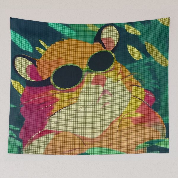 Item preview, Colorful Abstract Hamster 8-bit Pixel Art designed and sold by PixelDripped.