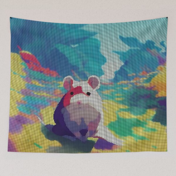 Item preview, Colorful Abstract Hamster 8-bit Pixel Art designed and sold by PixelDripped.