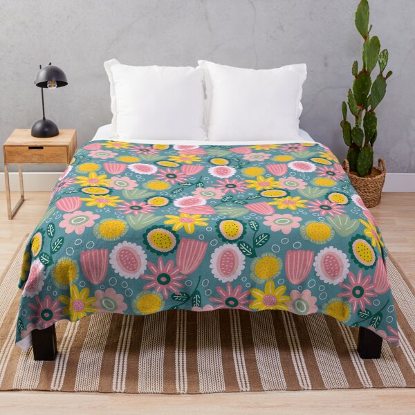 Item preview, Abstract colorful summer flowers in pastel colors designed and sold by Ninaeva.