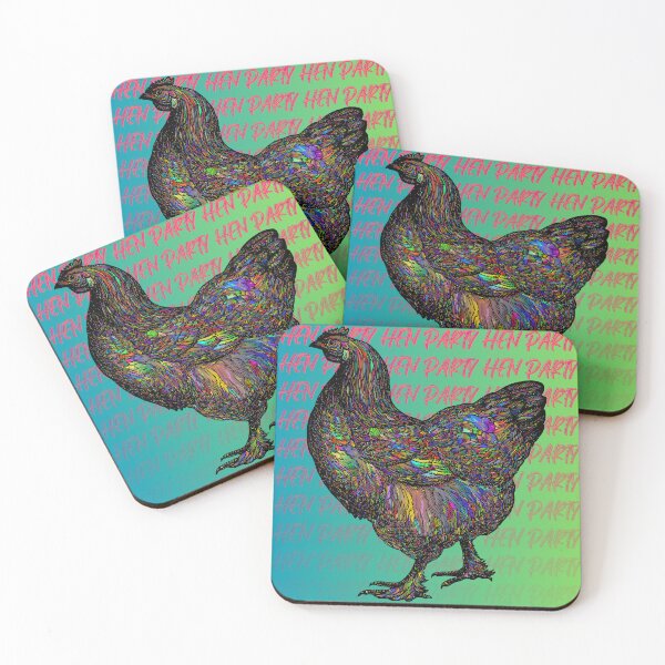 Item preview, Vibrant Hen Party Art designed and sold by KatsCanvas.