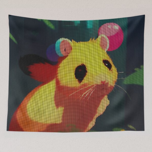Item preview, Colorful Abstract Hamster 8-bit Pixel Art designed and sold by PixelDripped.