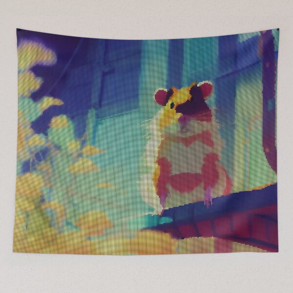 Item preview, Colorful Abstract Hamster 8-bit Pixel Art designed and sold by PixelDripped.