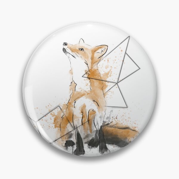 Item preview, Geometric Woodland Watercolor Fox designed and sold by ZCFineArt.