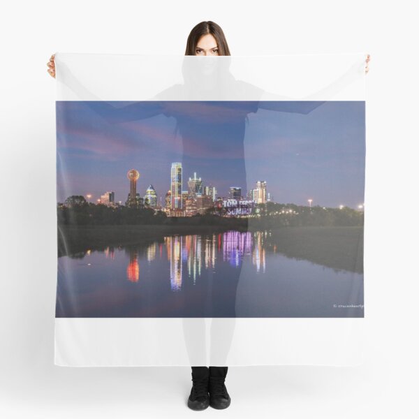 Dallas skyline after dark Scarf