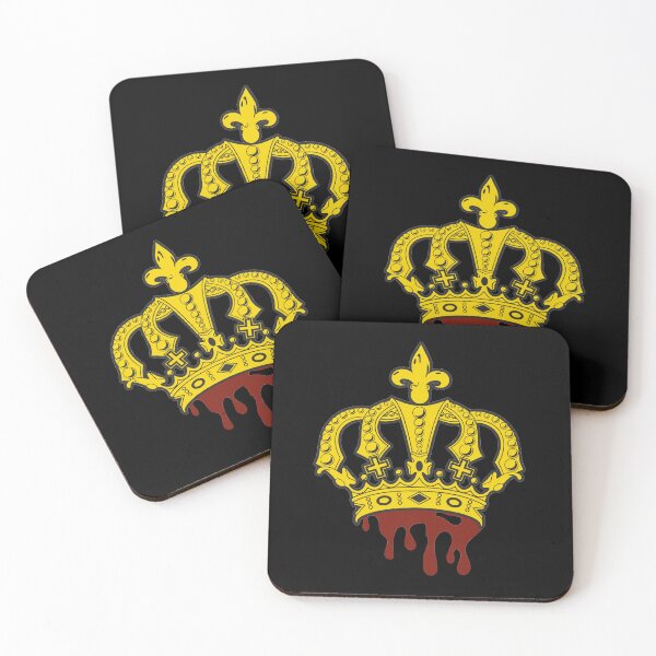 Item preview, medieval king queen crown with fake blood and fleur des lis designed and sold by LannisterOnMars.
