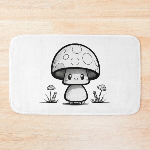 Item preview, Add Some Adorableness to Your Life with our Adorable Black & White Mushroom Toadstool Sticker designed and sold by TVBArchive.