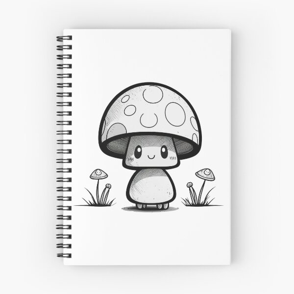 Item preview, Add Some Adorableness to Your Life with our Adorable Black & White Mushroom Toadstool Sticker designed and sold by TVBArchive.
