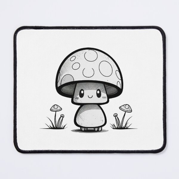 Item preview, Add Some Adorableness to Your Life with our Adorable Black & White Mushroom Toadstool Sticker designed and sold by TVBArchive.