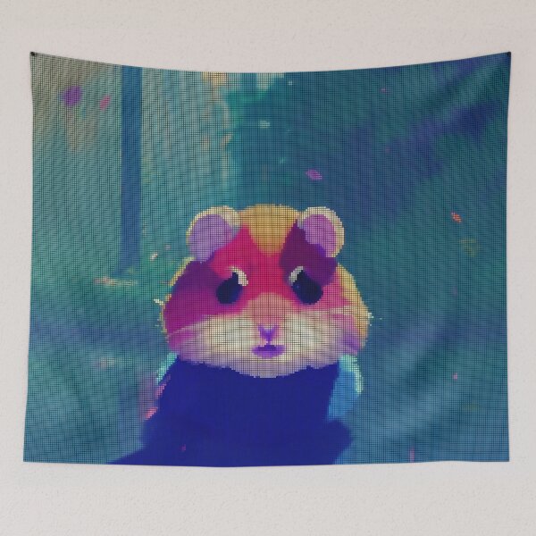 Item preview, Colorful Abstract Hamster 8-bit Pixel Art designed and sold by PixelDripped.