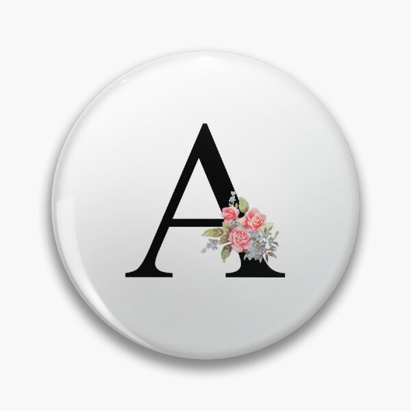 Item preview, Letter A Botanical Monogram Floral Pink Rose Flowers A Initial designed and sold by inspirationzgal.