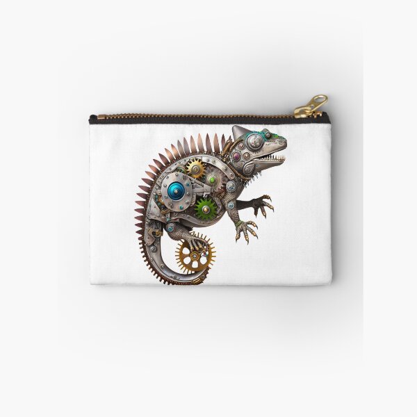 Item preview, Silver Bio-Mechanical Steampunk Chameleon  designed and sold by BoxOfGraphics.