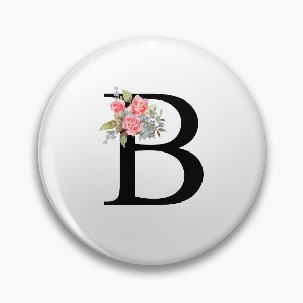 Item preview, Letter B Botanical Monogram Floral Pink Rose Flowers B Initial designed and sold by inspirationzgal.