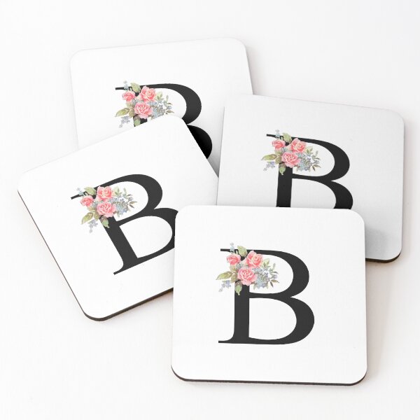 Item preview, Letter B Botanical Monogram Floral Pink Rose Flowers B Initial designed and sold by inspirationzgal.