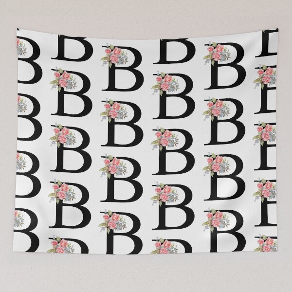 Item preview, Letter B Botanical Monogram Floral Pink Rose Flowers B Initial designed and sold by inspirationzgal.