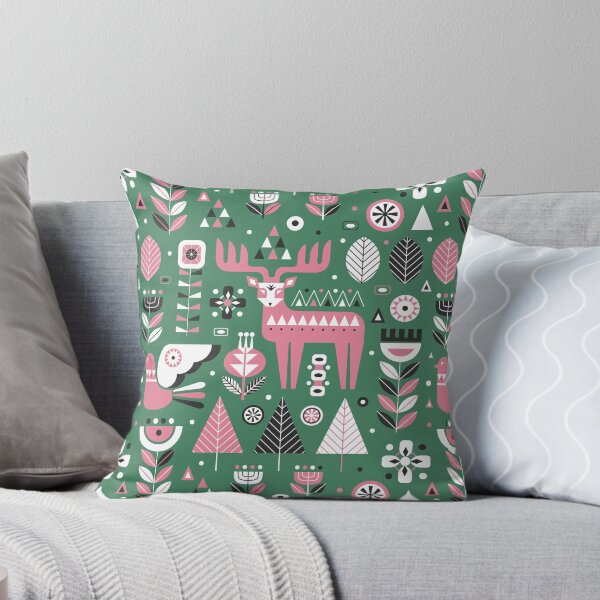 Item preview, Scandinavian Forest with Folk Animals and Plants designed and sold by ByVolya.