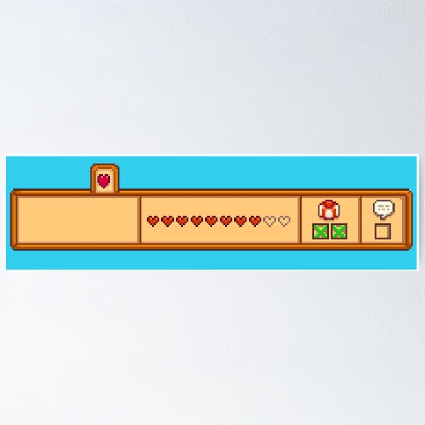 Item preview, Stardew Valley Relationship Bar 8 heart 2 present 0 talk designed and sold by aiya-pixels.