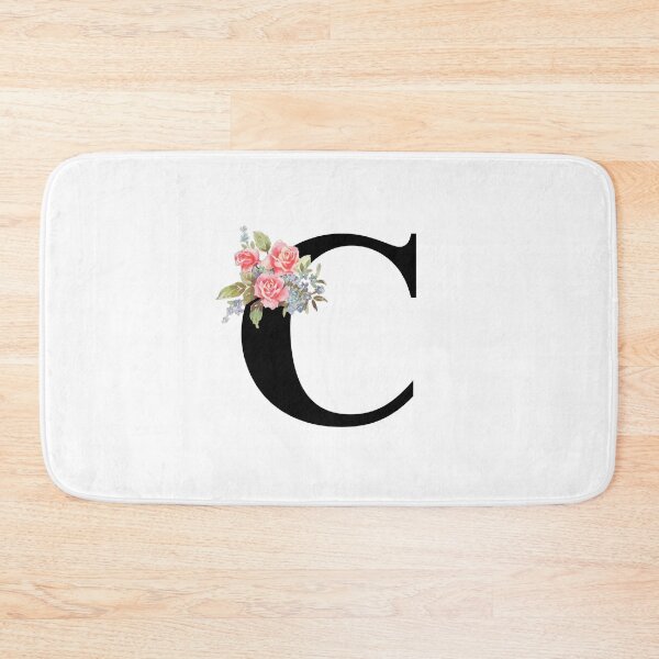 Item preview, Letter C Botanical Monogram Floral Pink Rose Flowers C Initial designed and sold by inspirationzgal.