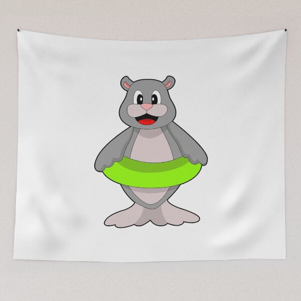 Item preview, Seal Swimming Lifebuoy designed and sold by Snabdesign84.