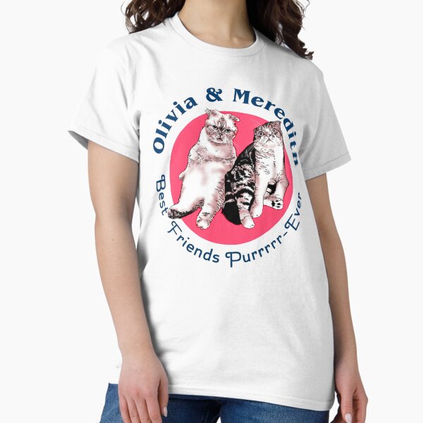 Vista previa del artículo con la obra «Olivia y Meredith | Las mejores amigas ronronean siempre», diseñado y vendido por DingoTee (1388)⭐⭐⭐⭐⭐.