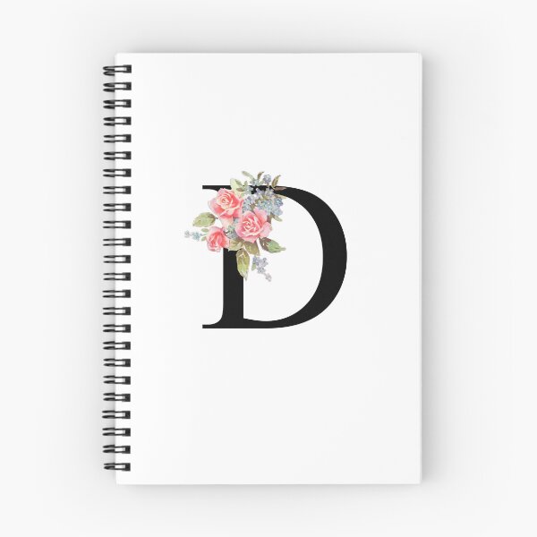 Item preview, Letter D Botanical Monogram Floral Pink Rose Flowers D Initial designed and sold by inspirationzgal.