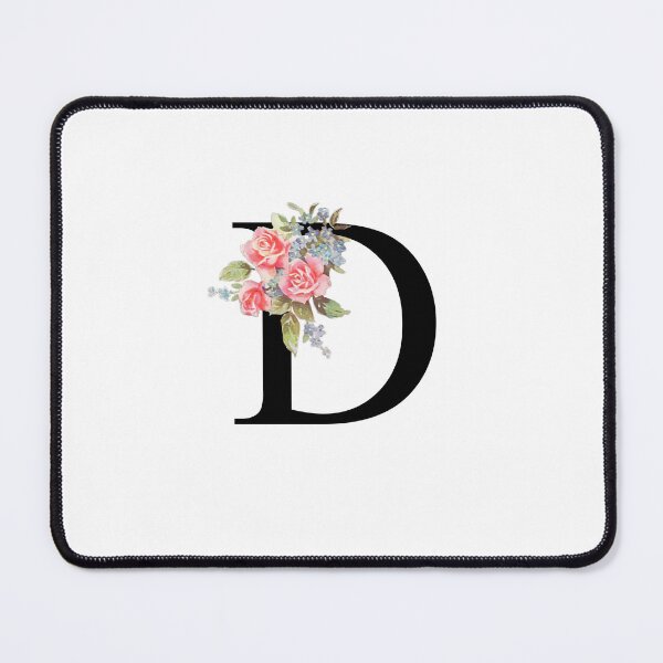 Item preview, Letter D Botanical Monogram Floral Pink Rose Flowers D Initial designed and sold by inspirationzgal.