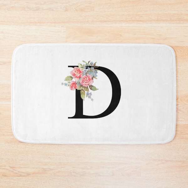 Item preview, Letter D Botanical Monogram Floral Pink Rose Flowers D Initial designed and sold by inspirationzgal.