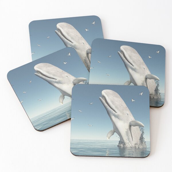 Item preview, Emerging sperm whale and seagulls designed and sold by MIRO3D.