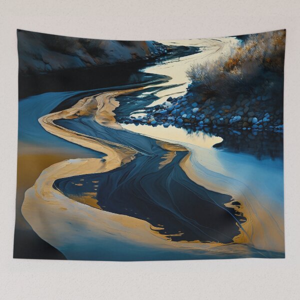Item preview, river abstract designed and sold by shokA Design.