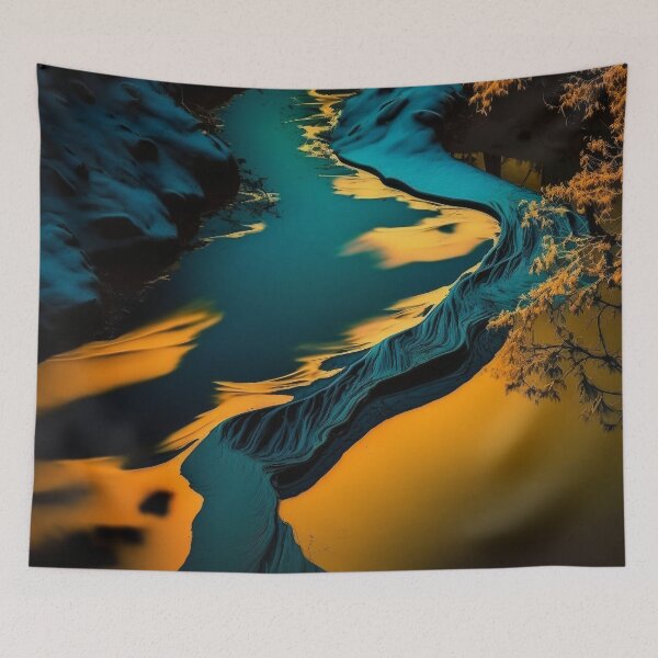 Item preview, river abstract designed and sold by shokA Design.