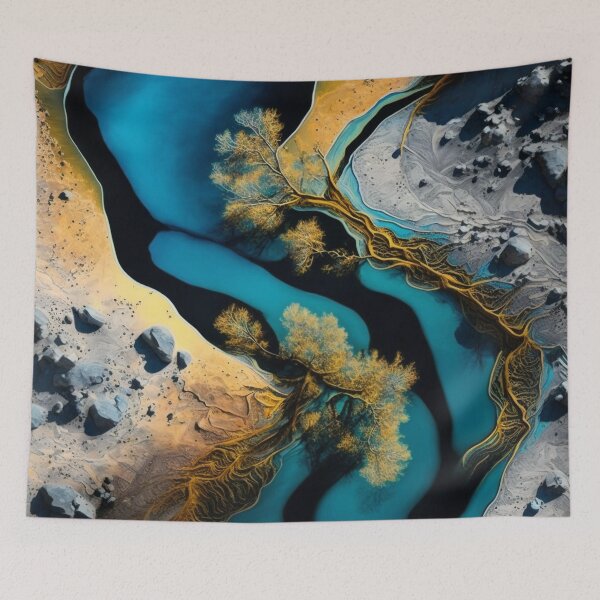 Item preview, river abstract designed and sold by shokA Design.
