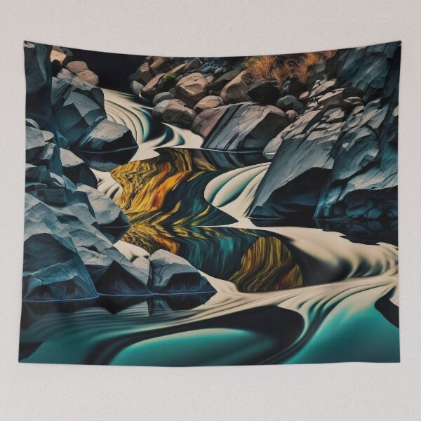Item preview, river abstract designed and sold by shokA Design.