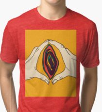 Vagina Vulva Art Tri-blend T-Shirt
