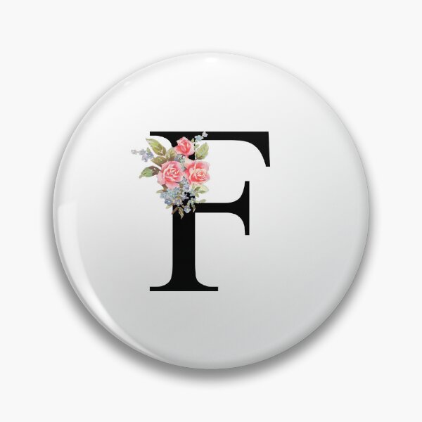 Item preview, Letter F Botanical Monogram Floral Pink Rose Flowers F Initial designed and sold by inspirationzgal.