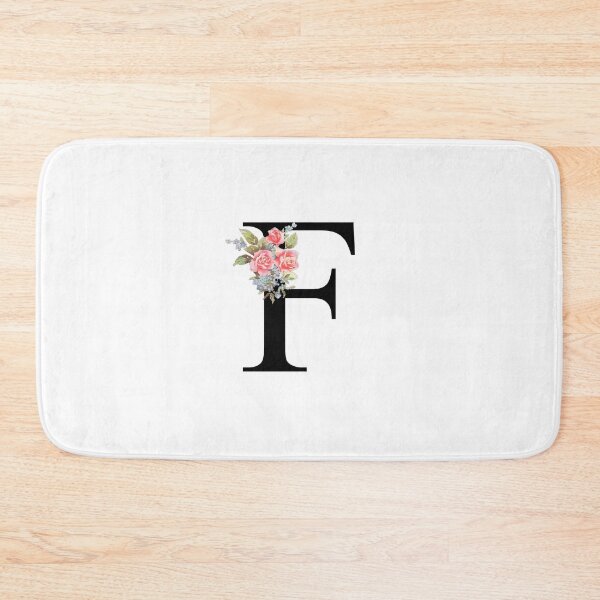 Item preview, Letter F Botanical Monogram Floral Pink Rose Flowers F Initial designed and sold by inspirationzgal.