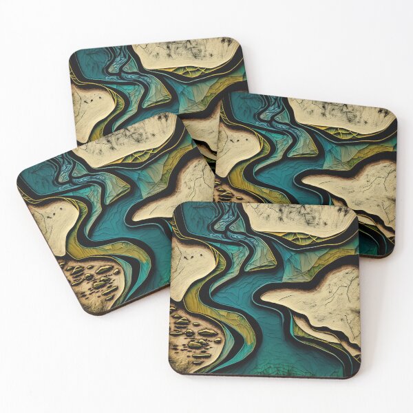 Item preview, river abstract designed and sold by shokA Design.