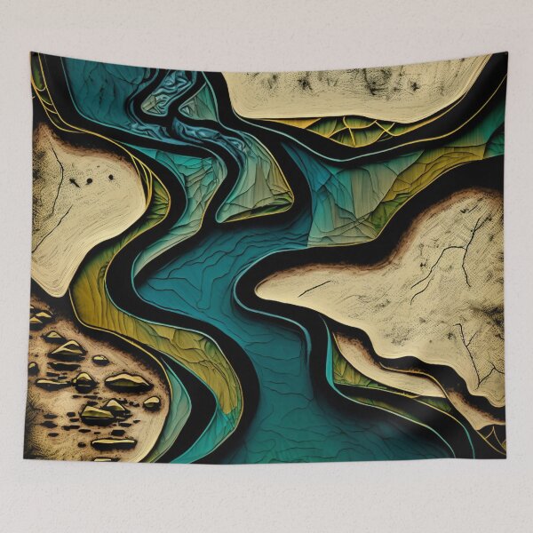 Item preview, river abstract designed and sold by shokA Design.