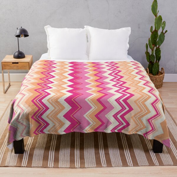 Item preview, Colorful vertical chevron pattern - pink, orange, cream, blush designed and sold by Arubi-Art.