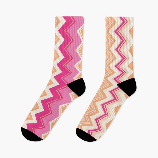 Item preview, Colorful vertical chevron pattern - pink, orange, cream, blush designed and sold by Arubi-Art.