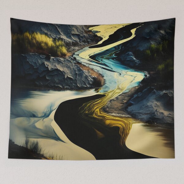 Item preview, river abstract designed and sold by shokA Design.