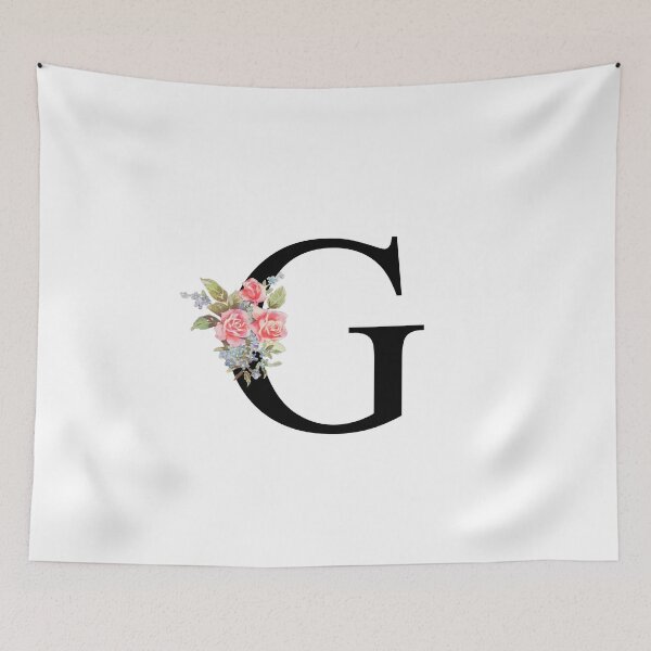 Item preview, Letter G Botanical Monogram Floral Pink Rose Flowers G Initial designed and sold by inspirationzgal.